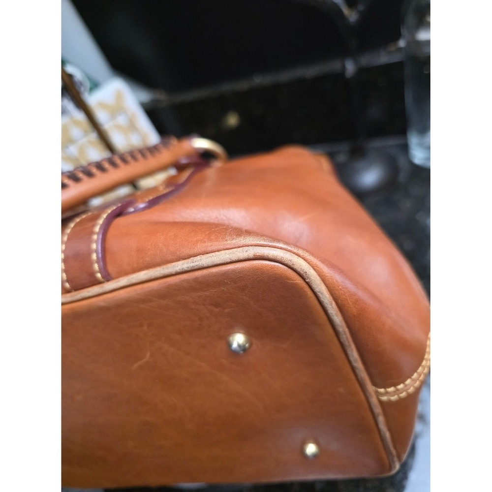 Dooney & Bourke Mitchell Satchel Tan Florentine Leather Doctor Bag Large - Picture 14 of 16